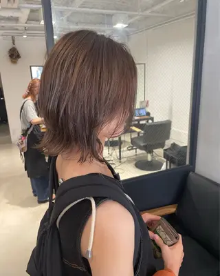 ショート カラー 暖色カラー🍊 ボブ🌿顔周りcutのヘアスタイル