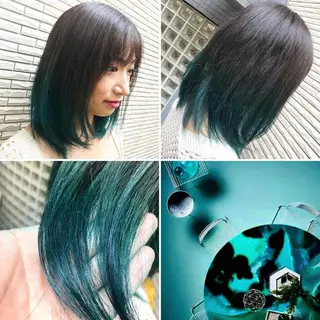 ミディアム カラー "PEPPU "所属・派手髪、ハイトーン ショートヘアShinのヘアスタイル