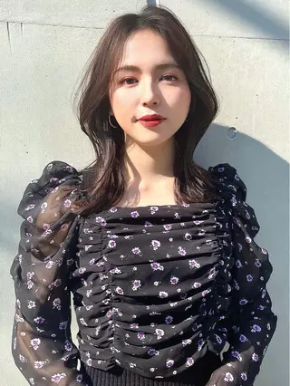 ミディアム 韓国🇰🇷透明感 ERIのヘアスタイル