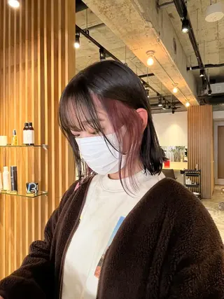 ミディアム カラー ハイトーン/レイヤー 💜Akaneのヘアスタイル