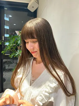 ロング パーマ 艶髪/ダークトーン 🩶丸山日向のヘアスタイル