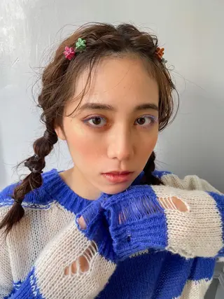 ヘアアレンジ ボブ ブリーチ/miinaのヘアスタイル