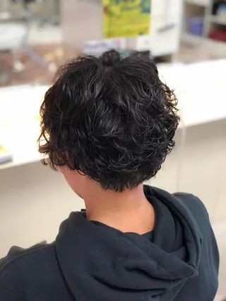 ショート パーマ 髪質改善カラー🎗️ 滝沢純のヘアスタイル