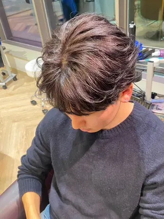 メンズ メンズ特化/フェザー /パーマ/伊勢元のヘアスタイル