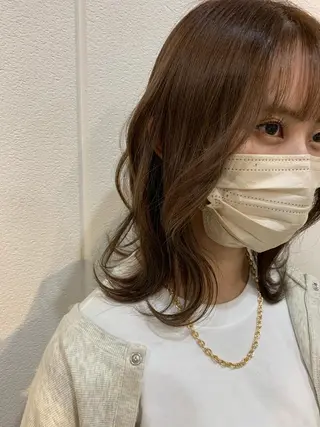 ミディアム カラー 中津No.1髪質改善 店長✨透ける暗髪のヘアスタイル