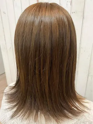 ミディアム カラー ツヤ髪質改善 💜れいな💜のヘアスタイル