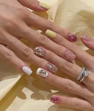 ショート ゆず かのネイルデザイン