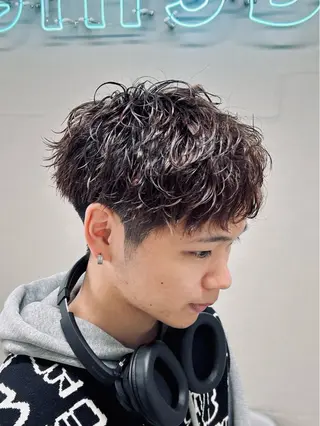 ミディアム パーマ メンズ 🏁メンズパーマ/ RYOYAのヘアスタイル