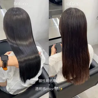 ロング 艶髪/縮毛矯正/ Core mikuaのヘアスタイル