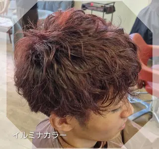 ショート メンズ カラー MaKaNa hair supli 所属・水口 正登のヘアスタイル