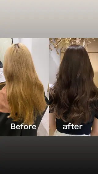 ロング カラー AVANCE京橋所属・ハイトーンヘア/ 島崎　タクミのヘアスタイル