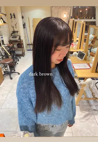 ロング 上野 莉菜のヘアスタイル