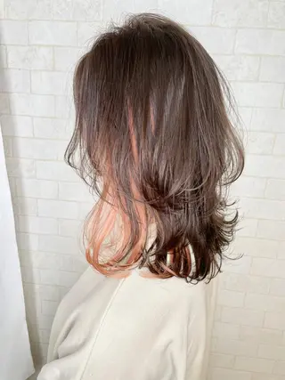 ミディアム カラー 神野 雅樹のヘアスタイル