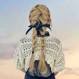 ヘアアレンジ 𓊆透明感カラー𓊇 mako 👒のヘアスタイル