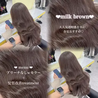 ロング カラー 🍑透明感color 🍑MOMOKA🍑のヘアスタイル