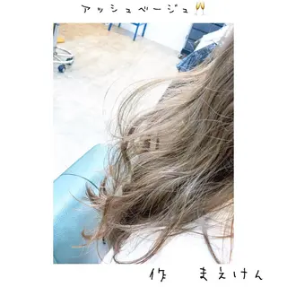 セミロング カラー 前田 健太のヘアスタイル