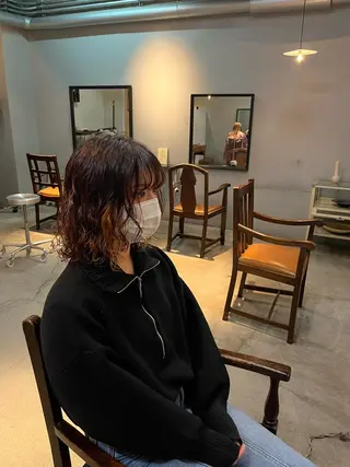 セミロング パーマ 前川 華恋 / room3のヘアスタイル