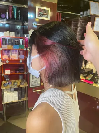 ミディアム 👑派手髪/カット 👑ANRYのヘアスタイル