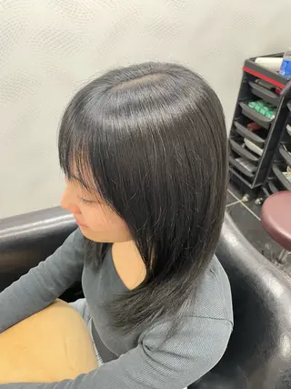 セミロング 無料カットモデル 森田柊🐺のヘアスタイル