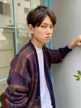 ミディアム カラー メンズ HOODS所属・メンズ特化🔥木下 晃徳のヘアスタイル