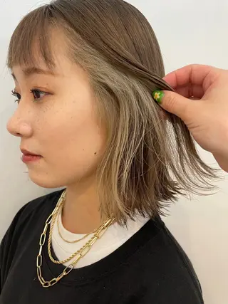 カラー レイヤーカット/透明 感カラー/saraのヘアスタイル