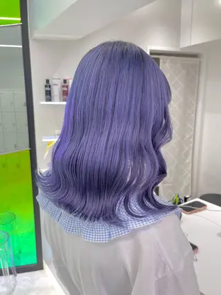 ミディアム カラー 🤍💕ブリーチカラ ーAyaka💕🤍のヘアスタイル