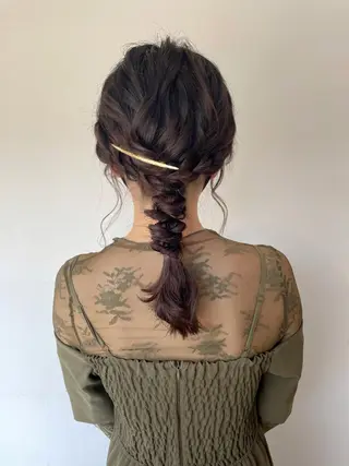 セミロング ヘアアレンジ silo所属・silo MOKA 顔周りカット🦦のヘアスタイル