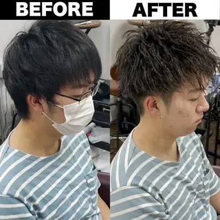 パーマ メンズ Soleria /ソレリア所属・メンズカットのプロ 田中慎一のヘアスタイル