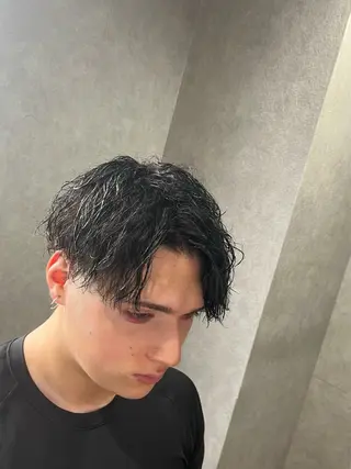 ミディアム パーマ CuMARi所属・予約の95%パーマ 🌈men's専門店のヘアスタイル