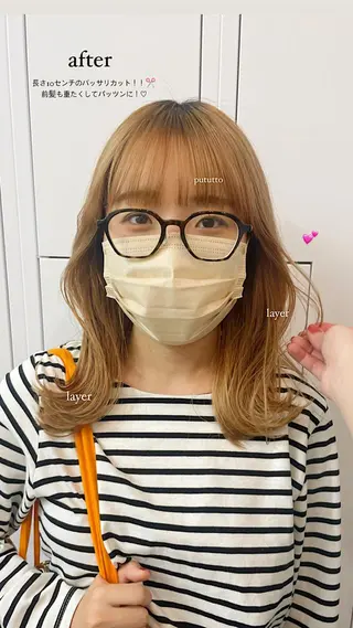 ミディアム 立野 莉央のヘアスタイル