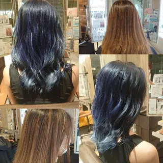 カラー セミロング E Komo hair所属・Wow❕E Komo hair 永井一輝のヘアスタイル