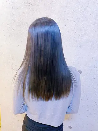 セミロング カラー 久保 敏之のヘアスタイル