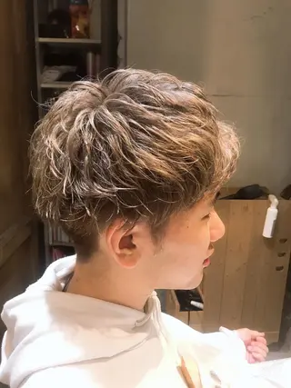 メンズ ハイライト/レイヤー 木下翔太のヘアスタイル