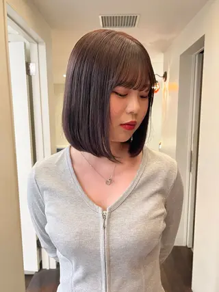 ミディアム カラー るな/暖色、 ベージュカラー🎀のヘアスタイル