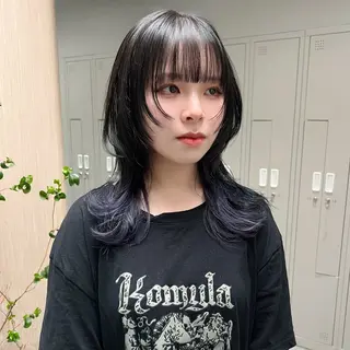 セミロング 🐺立川のウルフ屋 さん🐺おかみ🐺のヘアスタイル