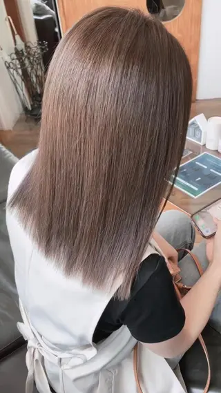 ミディアム カラー ブリーチなし/透明感 カラー🕊️坂入上総のヘアスタイル