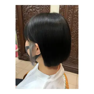 ミディアム カラー メンズ 白髪ぼかし脱白髪染め 大塚綾のヘアスタイル