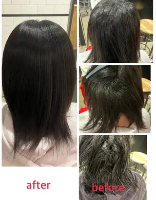 ミディアム パーマ ウルフ・ハイレイヤー 🌟ナカノ・ユウヤのヘアスタイル