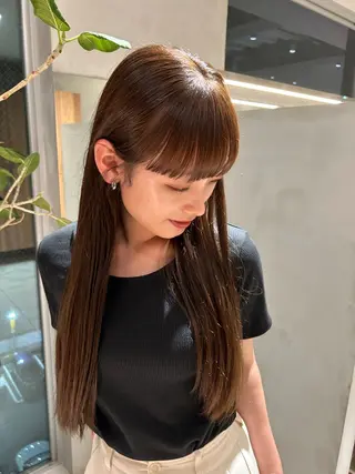 ロング カラー れんか/メンズカット /ベージュ/透明感のヘアスタイル