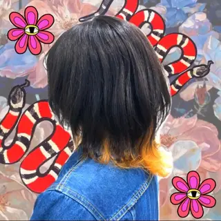 ミディアム カラー 🌺ウルフカット職人 新垣渚🐺のヘアスタイル