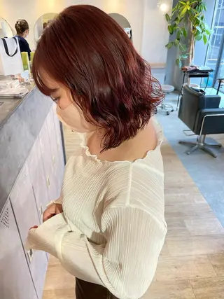 ショート パーマ ボブ/パーマ 古家 佑真のヘアスタイル