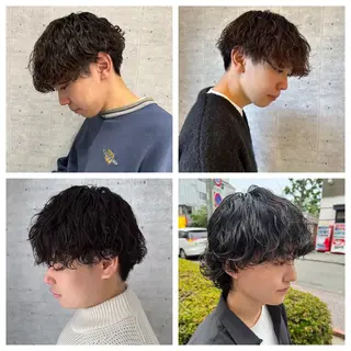 ショート パーマ メンズ・曲がる縮毛矯 正/パーマ/土屋丈のヘアスタイル