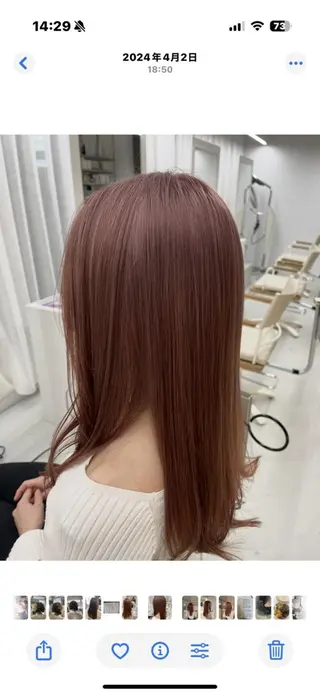 カラー ハイトーン/艶髪/ 暗髪/韓国/sanaのヘアスタイル