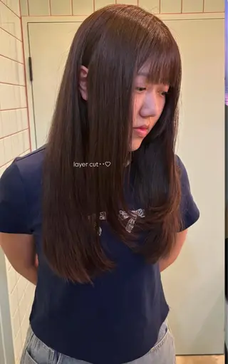 ロング 大泊 来寧のヘアスタイル