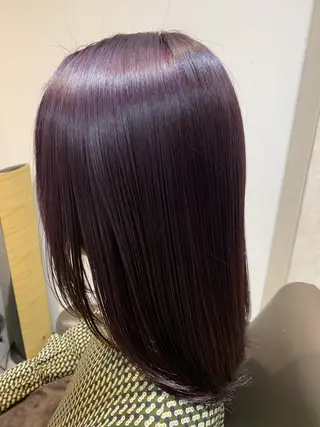 セミロング カラー 乾かすだけでまとまる /髪質改善西村涼太のヘアスタイル