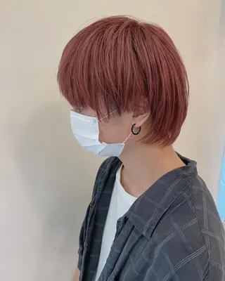 メンズ ブリーチ/ウルフ ハッシュカット/石山のヘアスタイル