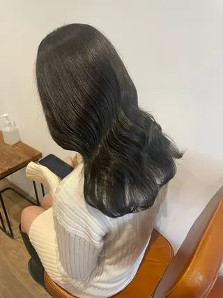 セミロング カラー ヘアアレンジ Eliss Horie所属・coco♡ 韓国hairのヘアスタイル