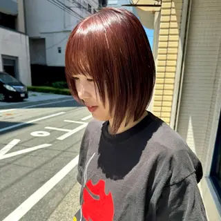 ミディアム カラー Lilu しずくのヘアスタイル