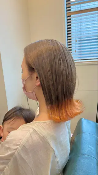 ミディアム SALOWIN柏Suite所属・レイヤー/ウルフ/ ハイトーン/岡本智樹のヘアスタイル