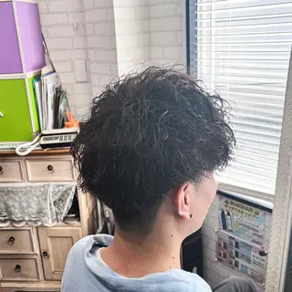 ショート パーマ ヘアアレンジ メンズ Kimura Shinyaのヘアスタイル